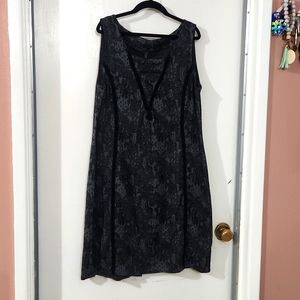 Black and Gray Jersey Lace Pattern Dress - Custom Made